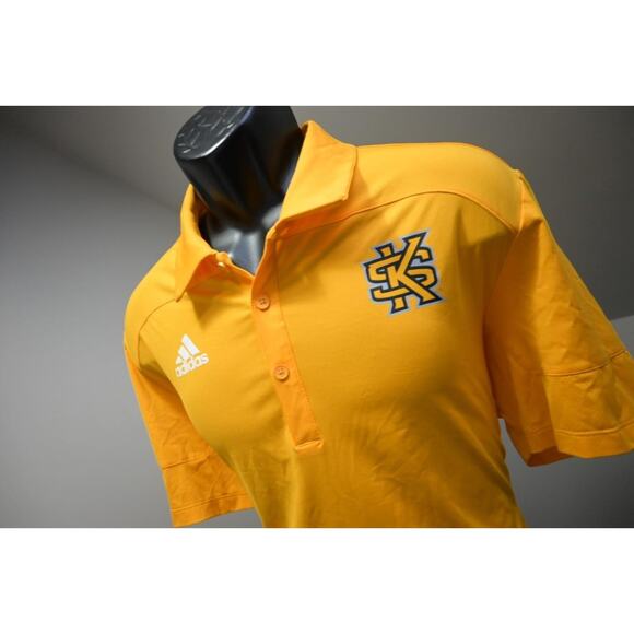 Adidas Golf Polo AeroReady KSU Owls Kennesaw State Golf Shirt Mens Size Large - Picture 1 of 9